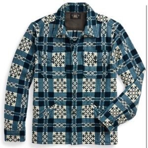 ISO: looking for RRL Ralph Lauren Patterned Jacquard Overshirt Blue and Cream